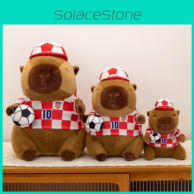 Soccer Cartoon Capybara Baby Plush Toy Adorable Playtime Pal Kids Birthday Gift