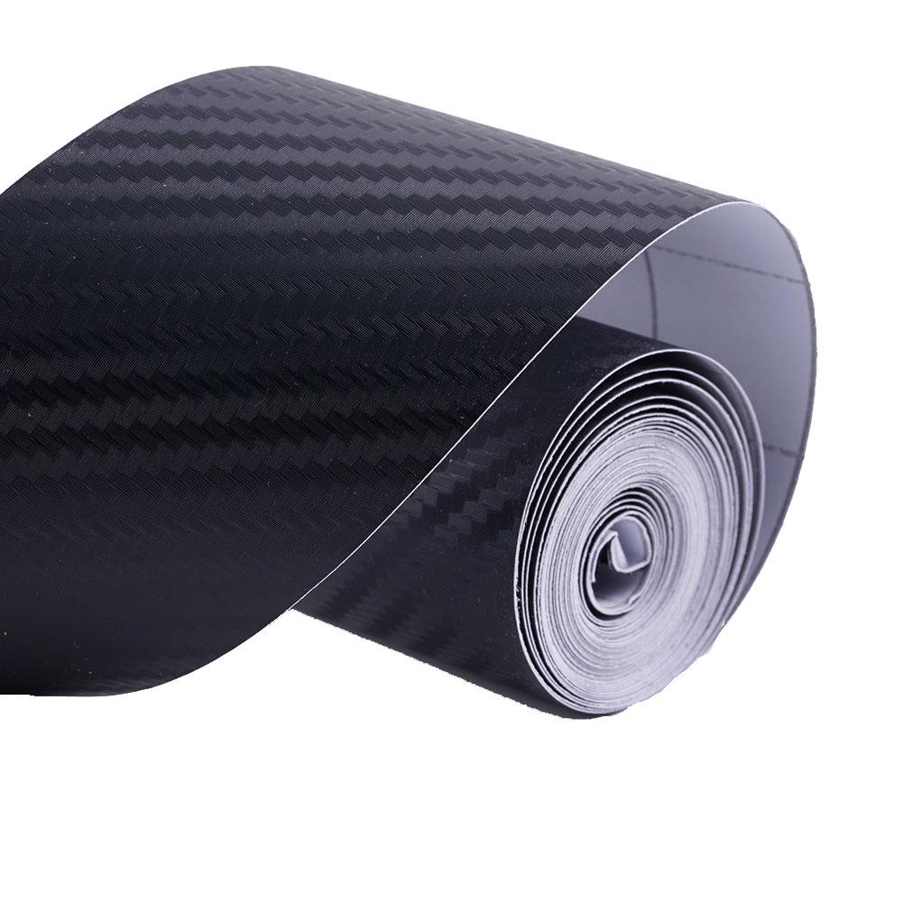 5CM*300CM Carbon Fiber Car Sticker Door Sill Protector Scuff Plate Trim Accessories Self Adhesive Protection Waterproof Sticker