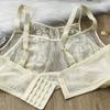Anti-sagging Underwear for Women Mesh Flower Lace Thin Bra Comfortable Wireless Deep V Bra  Girls