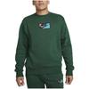 Nike Felpe da Uomo Verde Abete Girocollo Moderata Regolare FB8436-323