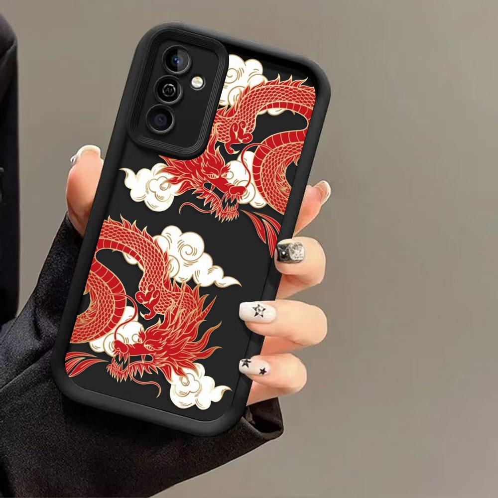 Fashion Dragon Pattern Phone Case For Samsung Galaxy S26 S25 S24 S23 S22 S21 FE S20 ULTRA PLUS TPU Case Shockproof Cover Shell