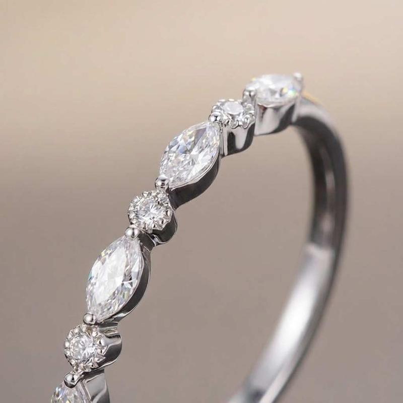 CopperClassic Zircon Marquise Stackable Ring for Women Engagement Wedding Luxury Fashion High Quality Fine Jewelry