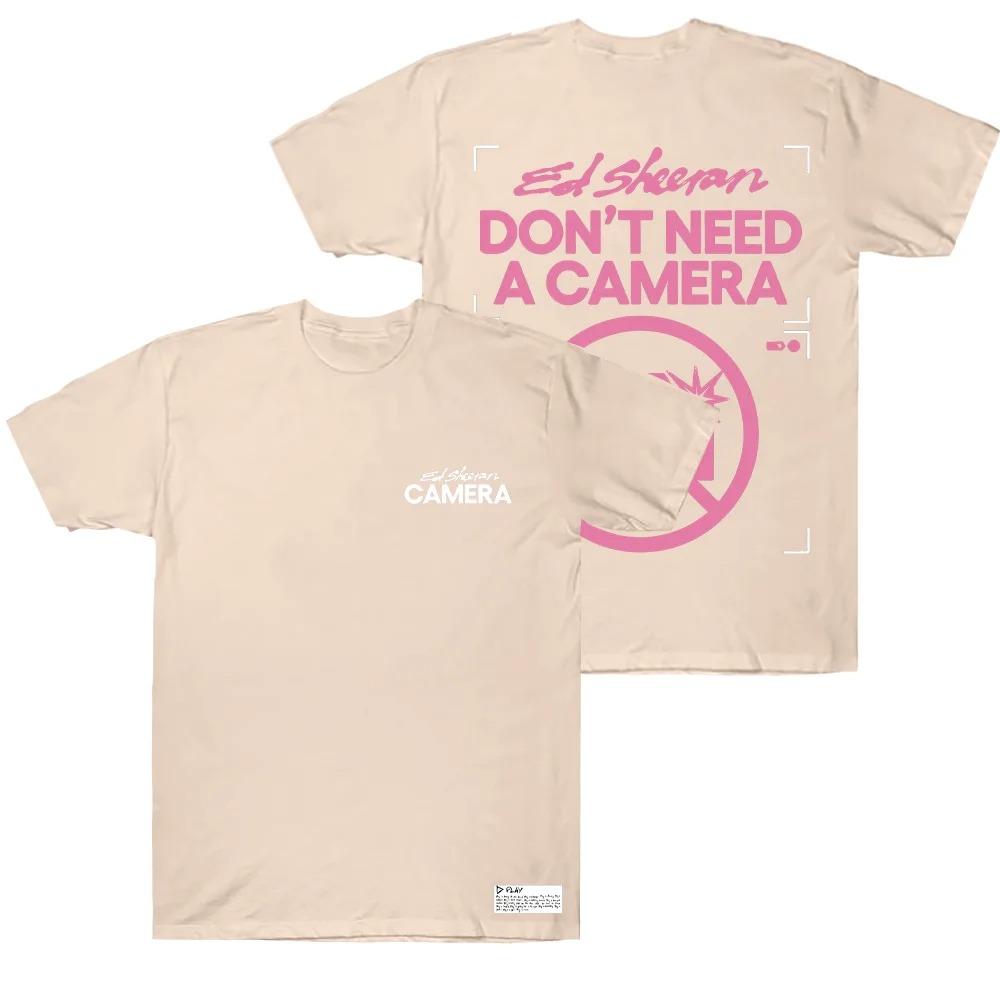 Ed Sheeran Non Serve una Fotocamera Magliette Abbigliamento Uomo High Street Nuove T-shirt Unisex Magliette di Cotone Maniche Corte Taglie Forti Ampi