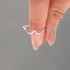 Sterling Silver Wave Curve Ring – Simple, Elegant, European-American Style Luxury for Women