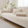 Super Soft Plush Sofa Cushion, Winter Anti-slip Cushion, Thickened Houndstooth Solid Color Sofa Cover, Plush Cover Cloth
