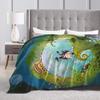 Japanese Blankets T-Totoros Travel Office Flannel Throw Blanket For Living Room Soft Custom DIY Quality Bedspread Gift Idea