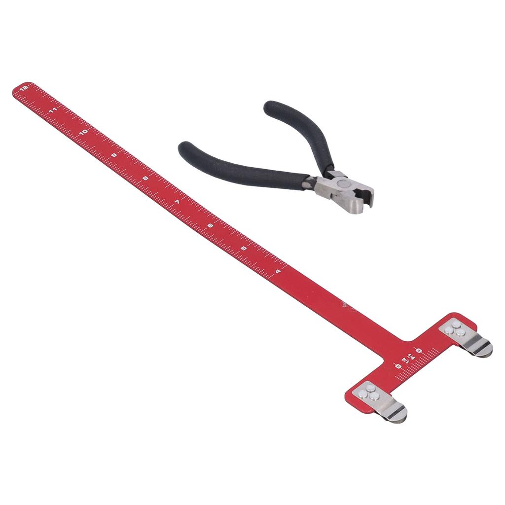 Bogenschießen Bogensehne Nockpunkte Messing Schnalle Clip Zange T-Form Messlineal Set