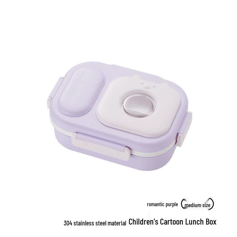 Cute Rabbit 304 Stainless Steel Lunch Box 4 Compartments