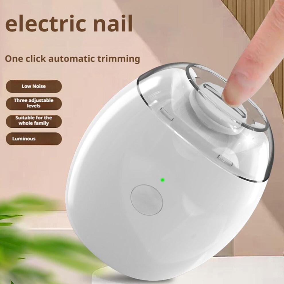 Automatic Electric Nail Clipper, 3-Speed Portable Fingernail Grinder for Daily Nail Care(2Pcs)