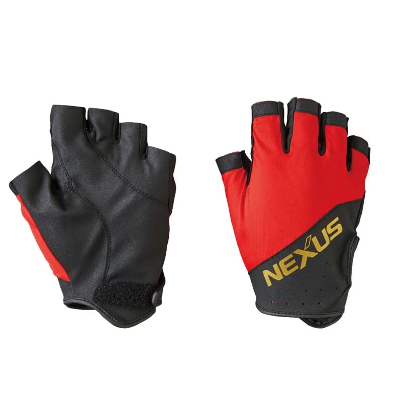 Shimano Nexus Stretch Size M Gloves, 5-Piece Cut, GL-105V, Red,