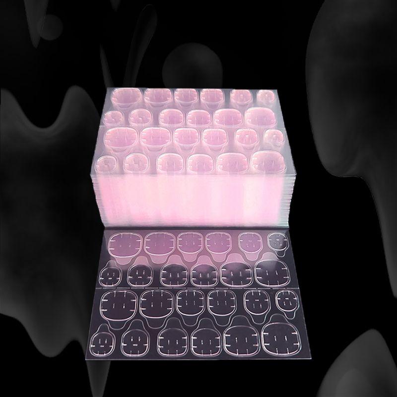 

[Space Glue] New Wear Nail Jelly Glue Super Sticky Nail Stickers Super Viscose Pregnant Women Can Use Pink Capsule Ultra-Thin S code [10 sheets/240 stickers] to send tool kit