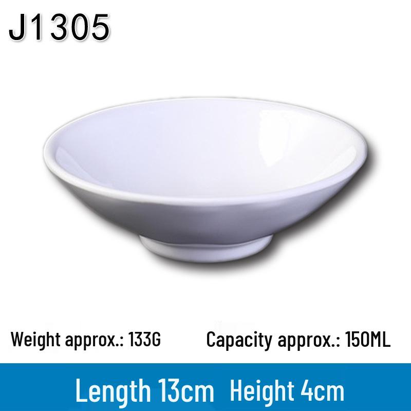 Melamine White Soup Bowl, 4.5-Inch A5 Rice Bowl for Hotel, Canteen, or Fast Food Use