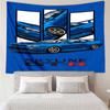 Skyline Blue Racing Spirit Speed And Style Tapestry Room Decoration Wall Hanging for Living Room Bedroom, dormitory, Birthday and Christmas gifts