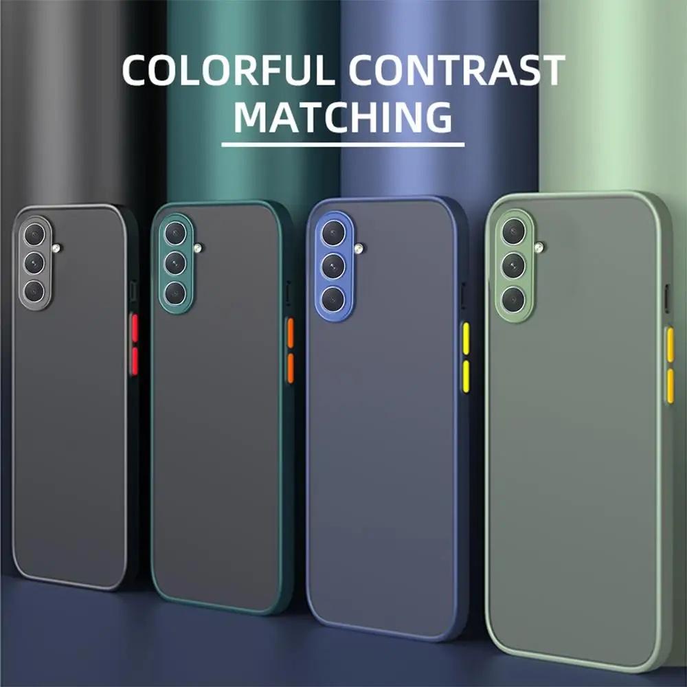Funda Rígida Mate Antigolpes Para Samsung Galaxy S25 S24 Ultra S23 FE S22 S21 Note 20 10 Plus S20 Edge Funda Protectora Tipo Parachoques para Teléfono