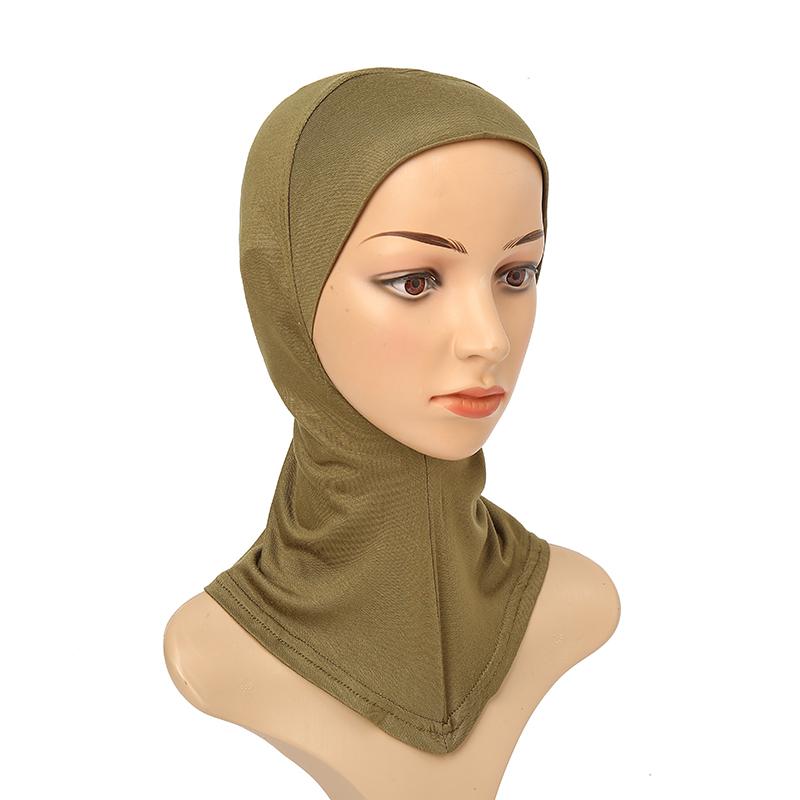 Muslim Full Coverage Undercap Women Cotton Jersey Hijab Elastic Bonnet Plain Underscarf Fashion Inner Headband Turban