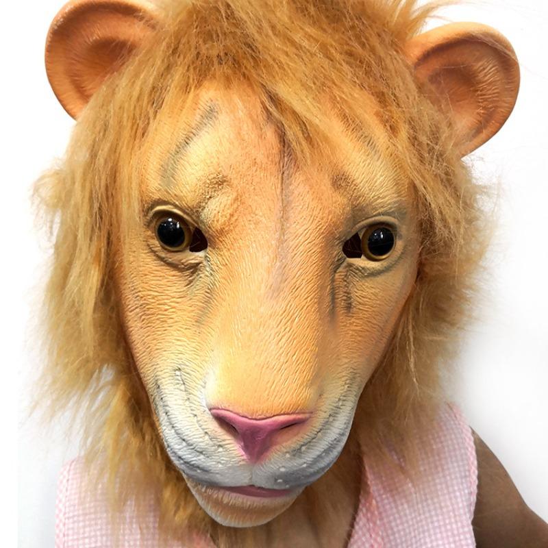 Christmas Gift Scary Animal Lion Latex Mask for Cosplay Bar Party Wholesale