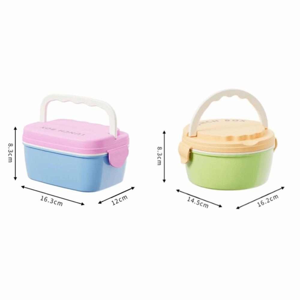 Office Worker Microwavable Lunch Box Food Grade Divided Food Storage Container Spoon Fork Leakproof Fresh Keeping Box