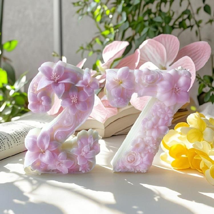Silicone Candle Number Mould Reusable Materials for Personalize Party Decorations Easy Demolding