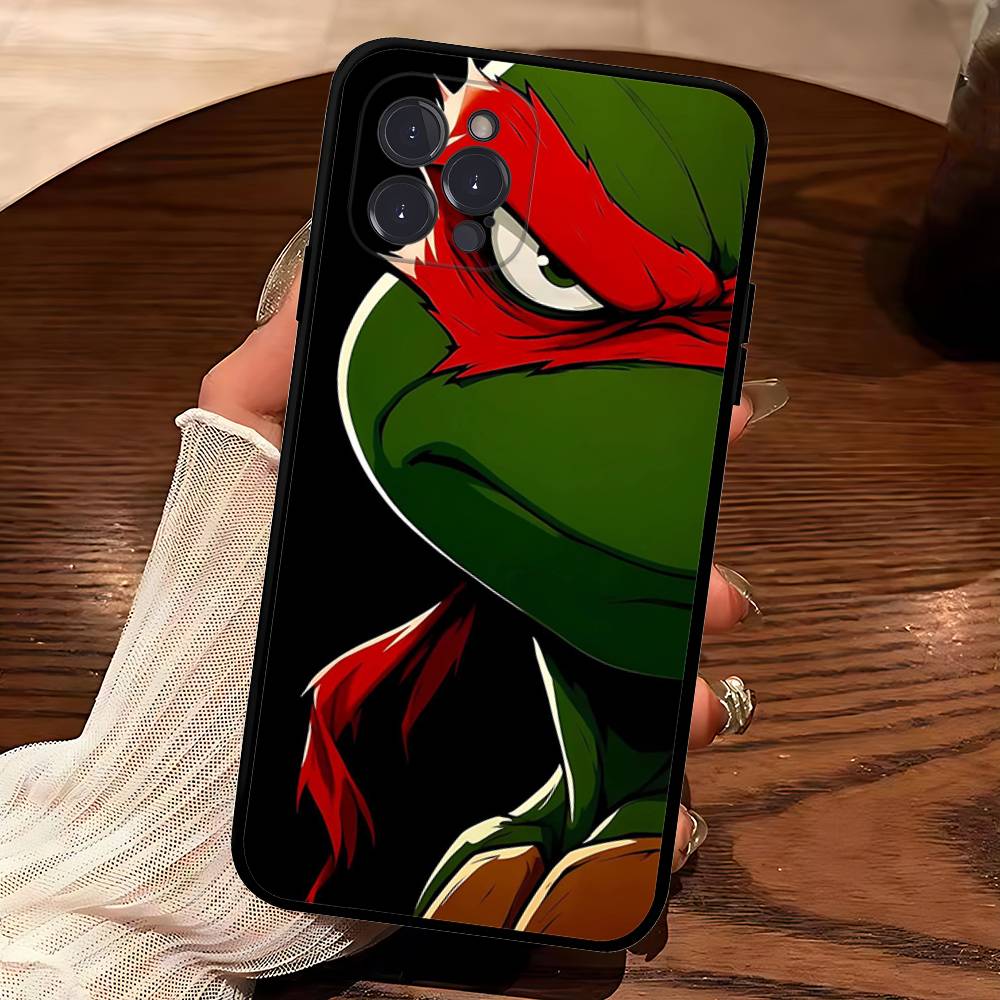 Animated N-Ninja T-Turtles TV Phone Case For Iphone 16 15 17 13 14 12 11 Pro Max Plus Black Shell Cover Case