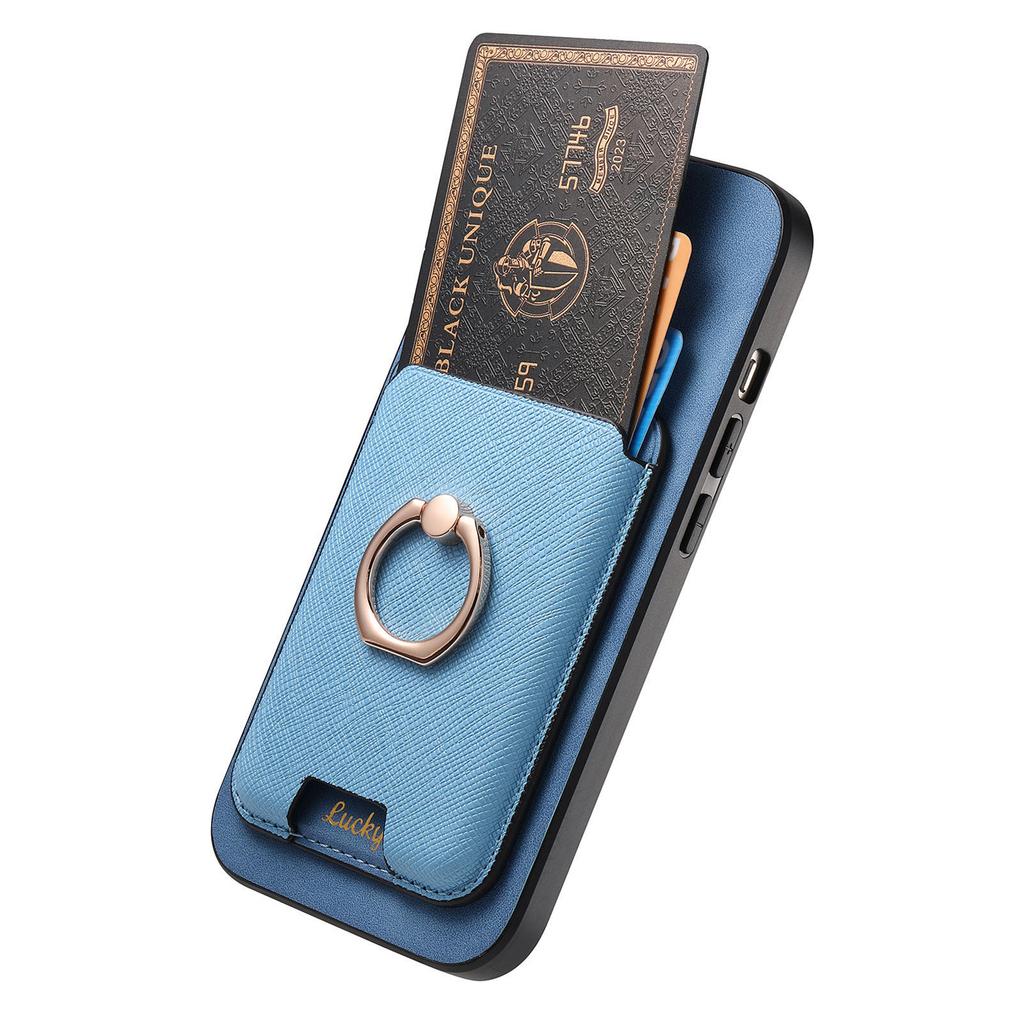 For iPhone 17 Air Magnetic Case Detachable Card Bag Leather Back Cover with Kickstand