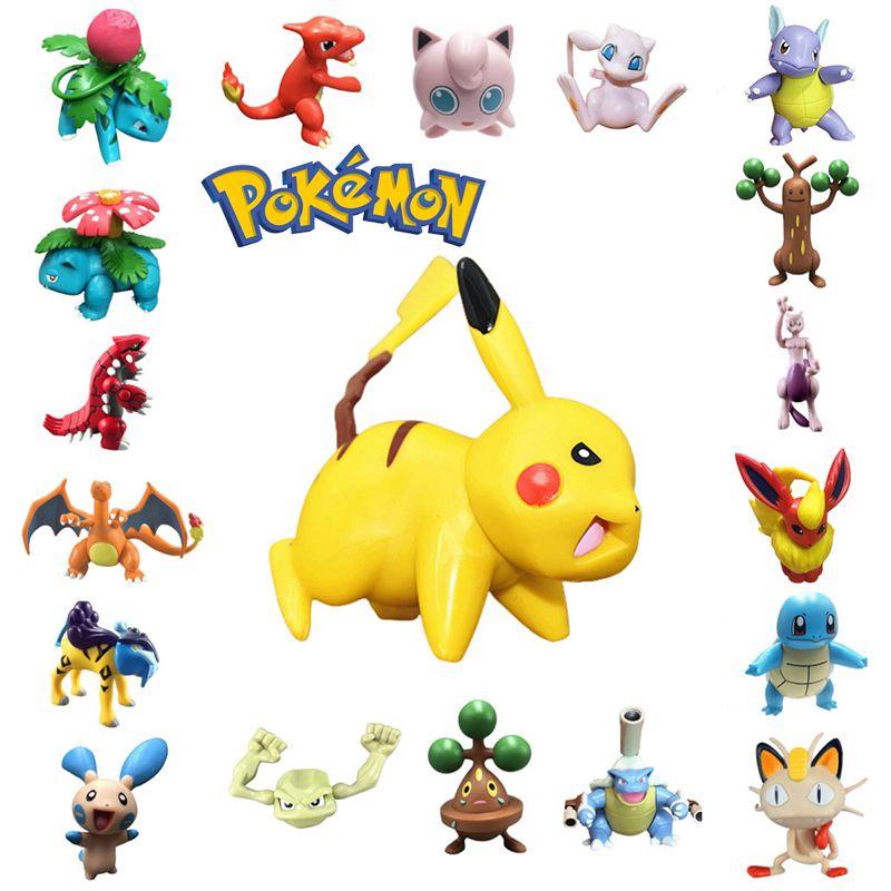 Colorful Pokemon Collection Doll Figure Pikachu Mewtwo Charizard For Kids Gift