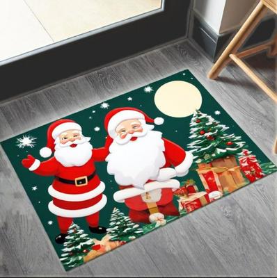 Christmas Door Mat Red Santa Claus Outdoor and Indoor Christmas Tree Carpet New Year 2026 Merry Christmas Home Decor Foot Mat