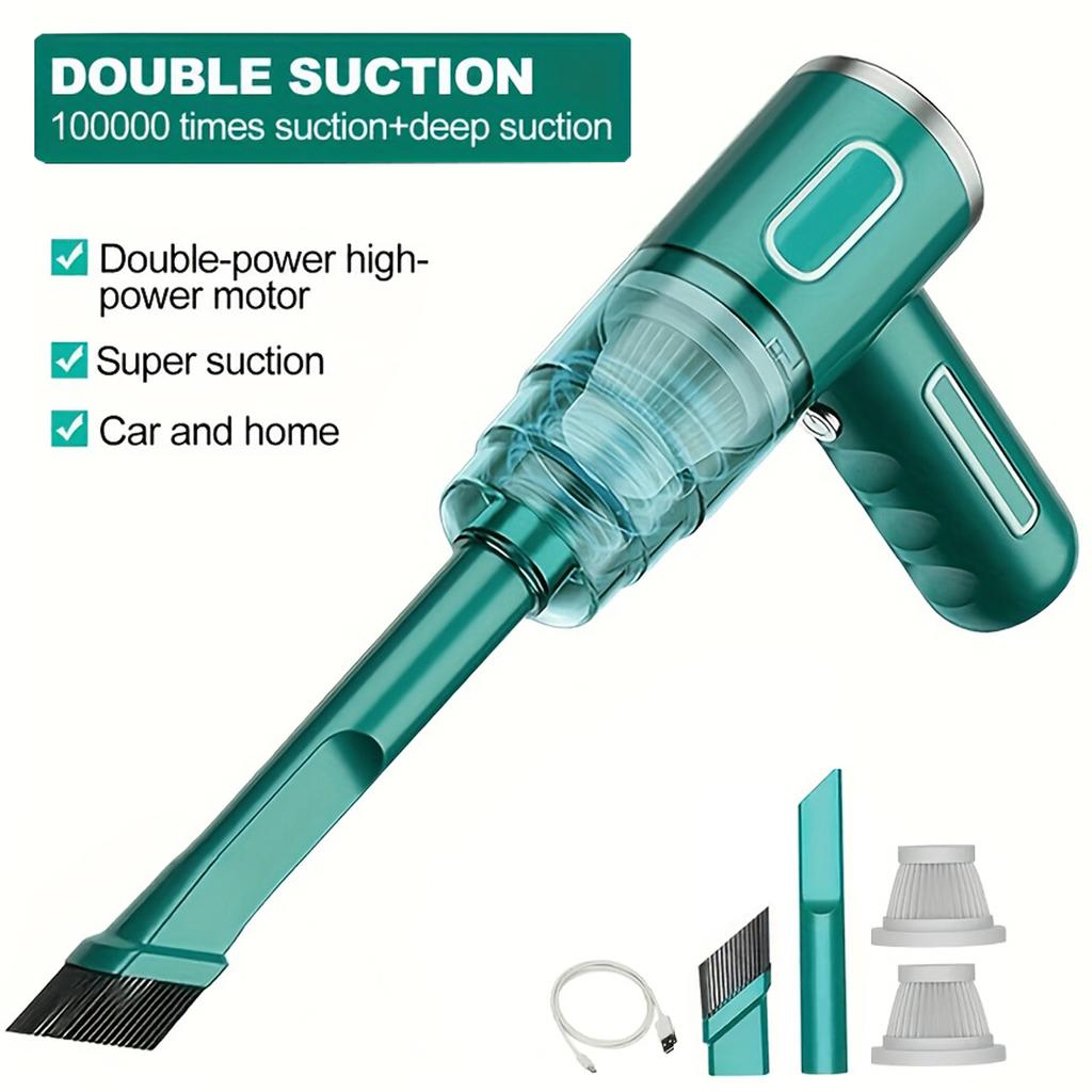 120W Super Strong Wireless Car Vacuum Cleaner - Rechargeable Handheld Dust Buster with Cyclone Suction - Ultra-Portable for Car
