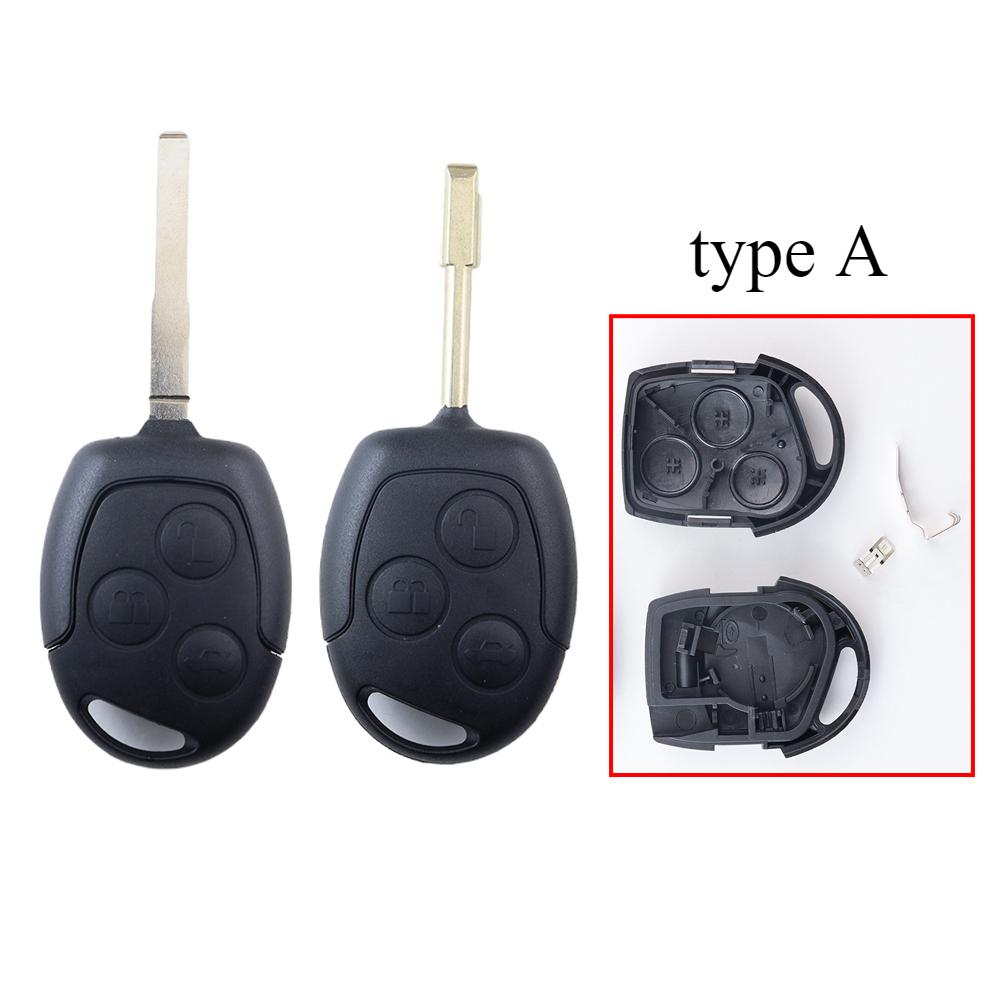 3 Bottons Metal Car Key Cover Fob Case Shell For Ford Focus Mk2 Mk7 Mk5 Mk6 Fiesta Fusion Mondeo Mk3 Transit Street Ka