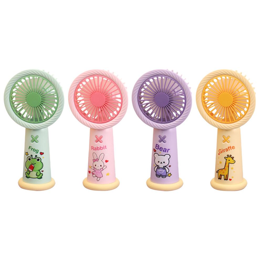 Portable Handheld Fan 3 Speed Cooling Fan Rechargeable-Green