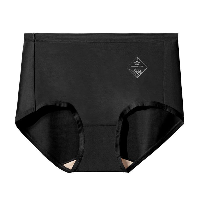 Women's Large High-Waist Modal Briefs with 100% Mulberry Silk Crotch - Antibacterial & Comfortable