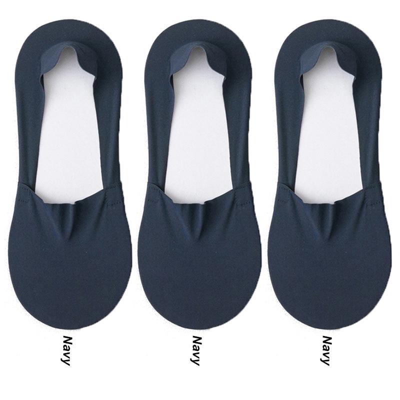 Mens Socks Fashion Summer Men Invisible No Show Socks Solid Color Casual Breathable Silicone Non-slip Low Cut Ankle Boat Socks