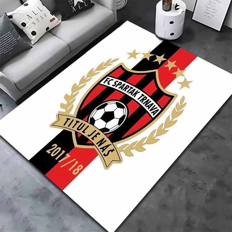 FC Spartak Trnava Teppich für Wohnzimmer Schlafzimmer Zuhause Sofadekoration, Kinderspiel Rutschfeste Bodenmatte