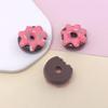 Kawaii Simulation Miniature Chocolate Donuts Resin Flat Back Cabochon for DIY Scrapbooking Slime Charms