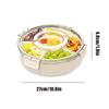 Divided Rotating Serving Tray with Lid and Handle Portable Snackle Box for Fruits Snacks Veggie Charcuterie Clear Snack Spinne