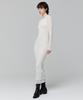 Lady Volume Cutting Halter Slim Knit Dress_White