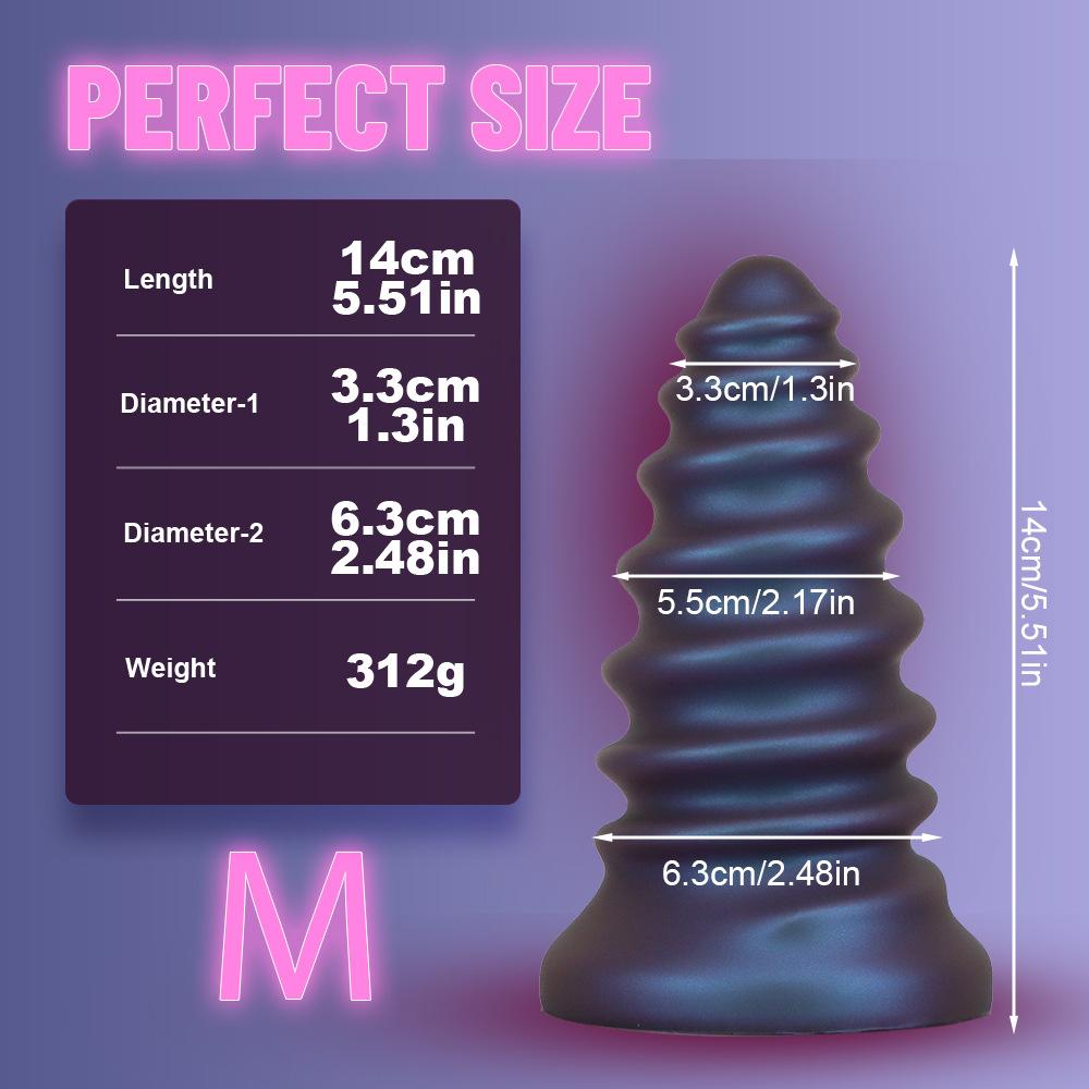 Screws Soft Silicone Anal Plug  Adult Male and Female SM Sex Toys  Masturbation Orgasm Toys  Irregular Anal Dilation
