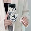 Ins Butterfly Cow 3d Bracelet Cute Cartoon Clear Couple Phone Case For Samsung Galaxy Flip3 Flip4 Z Flip 3 4 5g Back Cover Capa