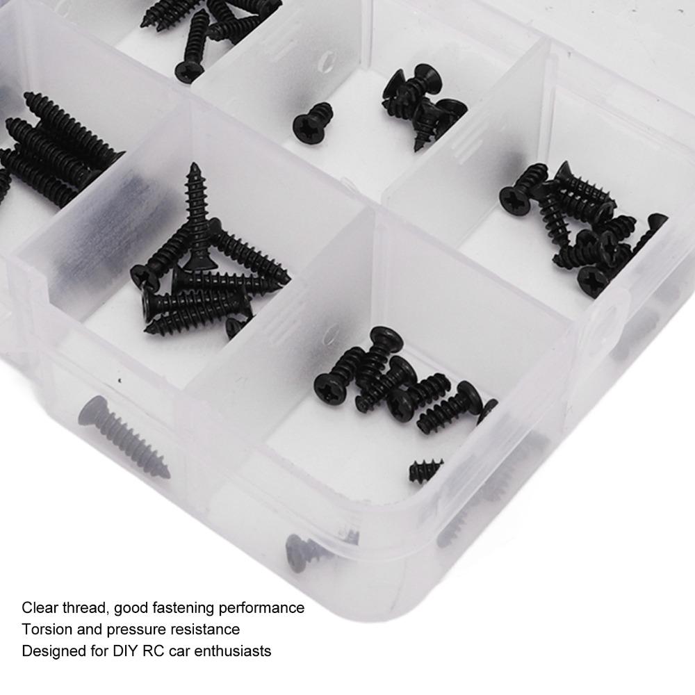 100Pcs/Set Stainless Steel RC Car Screws Set for MJX 16208/16207/16210 1/16 Brushless RC Car