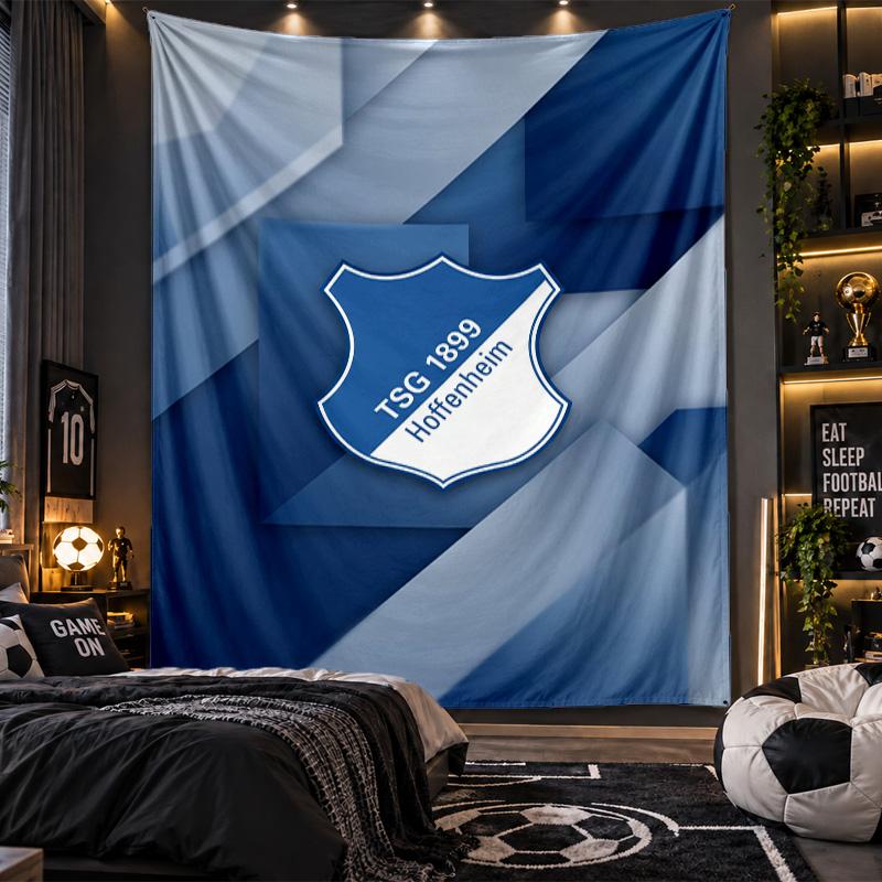 Wandbehang Wandteppich TSG Hoffenheim FC Druckstoff für Wohnzimmer Schlafzimmer Heimdekoration