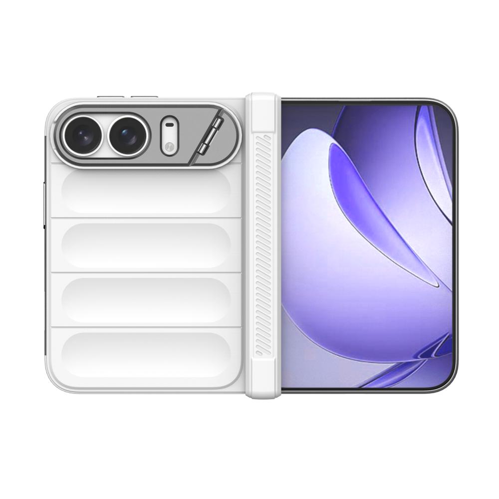 Fold Lens Stand Holder Silicone Soft Phone Case For iPhone Duo Solid Color Shockproof Bumper Armor Back Cover For iPhone Duo