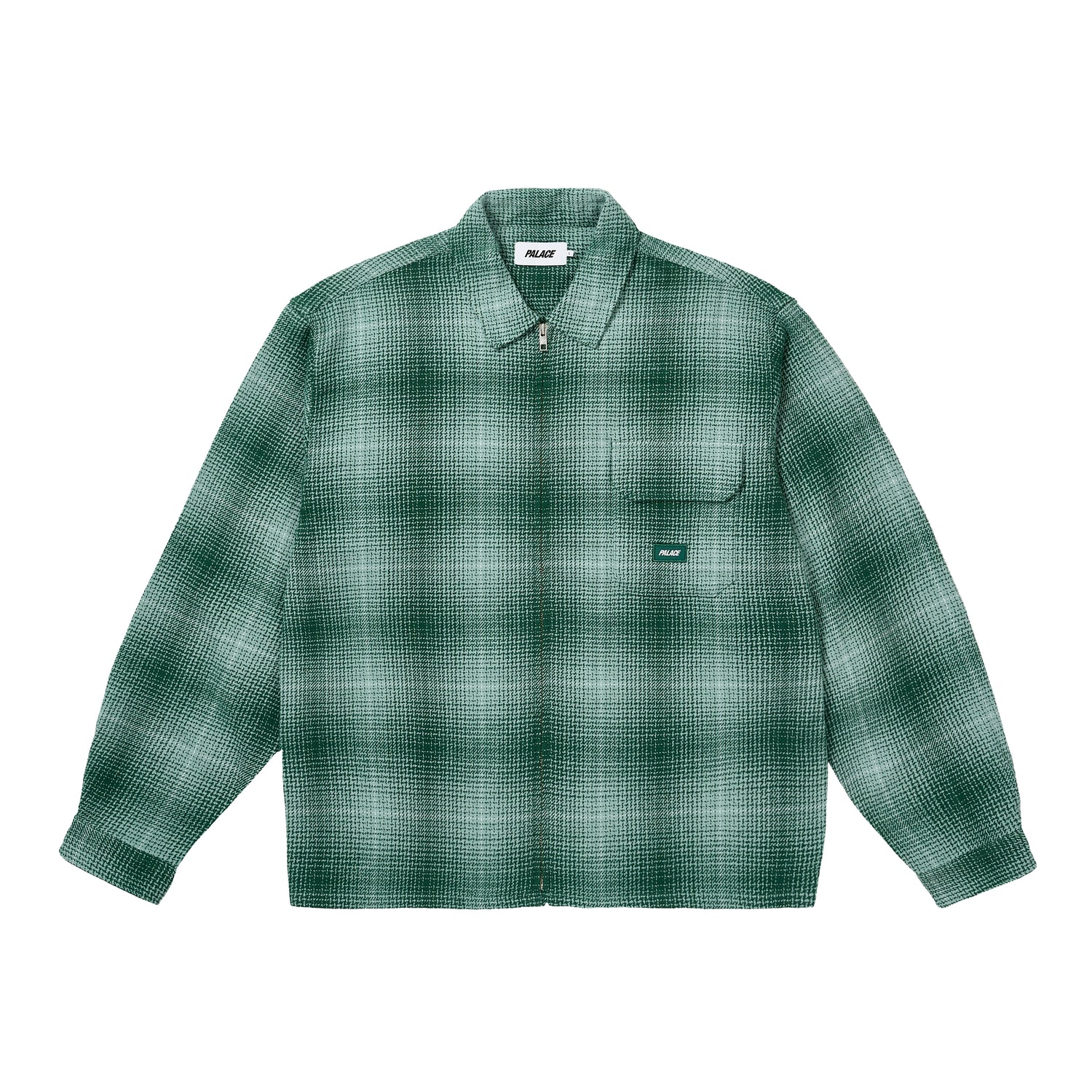 Palace Ghost Zip Shirt Green Unisex Tops P29SHT005 M