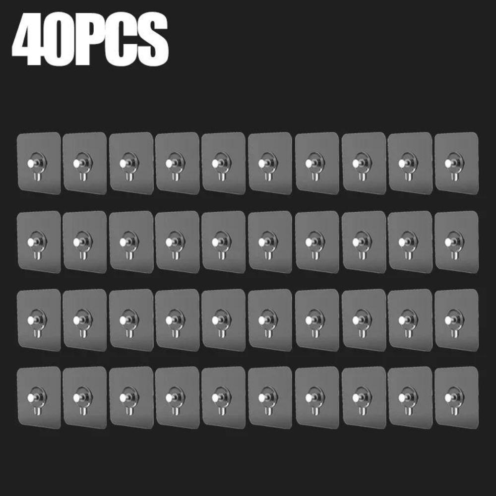 10-50Pcs No Drilling Photo Frame Hook Transparent Picture Hanging Rack  for Photo Frame Clock