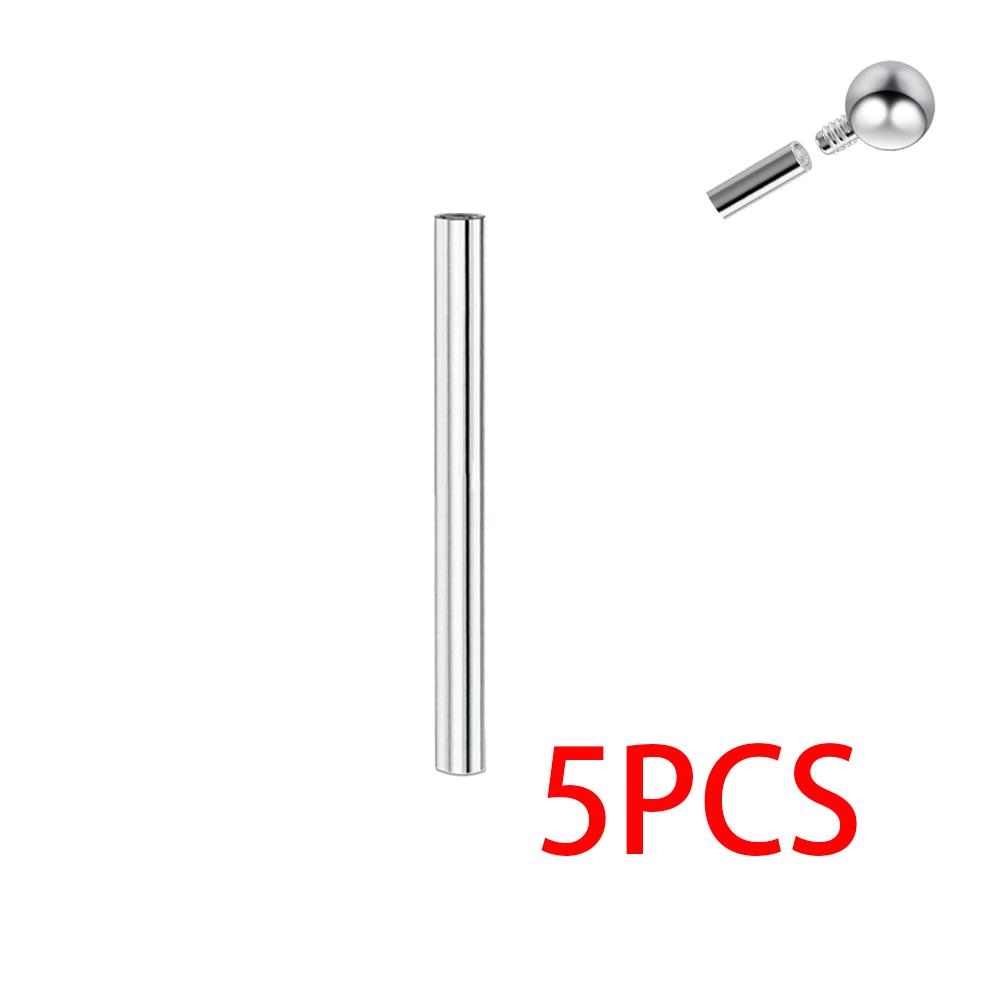 5/10/50pcs F136 Titanium Implant Grade 16G 14G Straight Barbells Tongue Nail Nipple Studs Ear Helix Piercing Jewelry Accessories