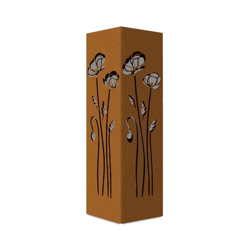 Stable Tall Metal Garden Ornament With Intricate Carving Artistic Garden Stake Suitable For Porch And Deck Display