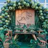 Retro Camo Dinosaur Party Balloon Garland for Outdoor Camping