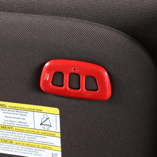 Car Garage Control Switch Button Decoration Cover Trim For Ford F150 2015+ Red