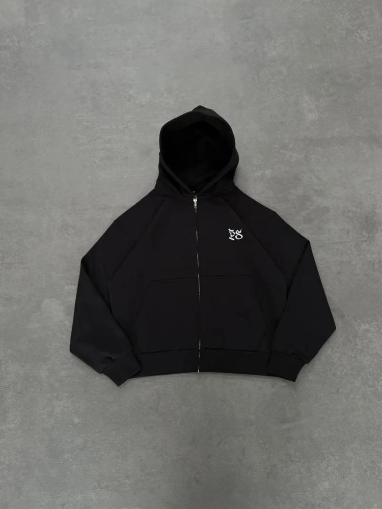 American Fashion Solid Color Oversized Sweatshirt Mens Y2K Two Piece Harajuku Hip-Hop Gothic Joker Slacks Jogging Pants