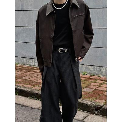American Retro Two-sided Wear Thousand Bird Grid Jacket Men's High Sense Old Money Style Cleanfit Lapel Blazer