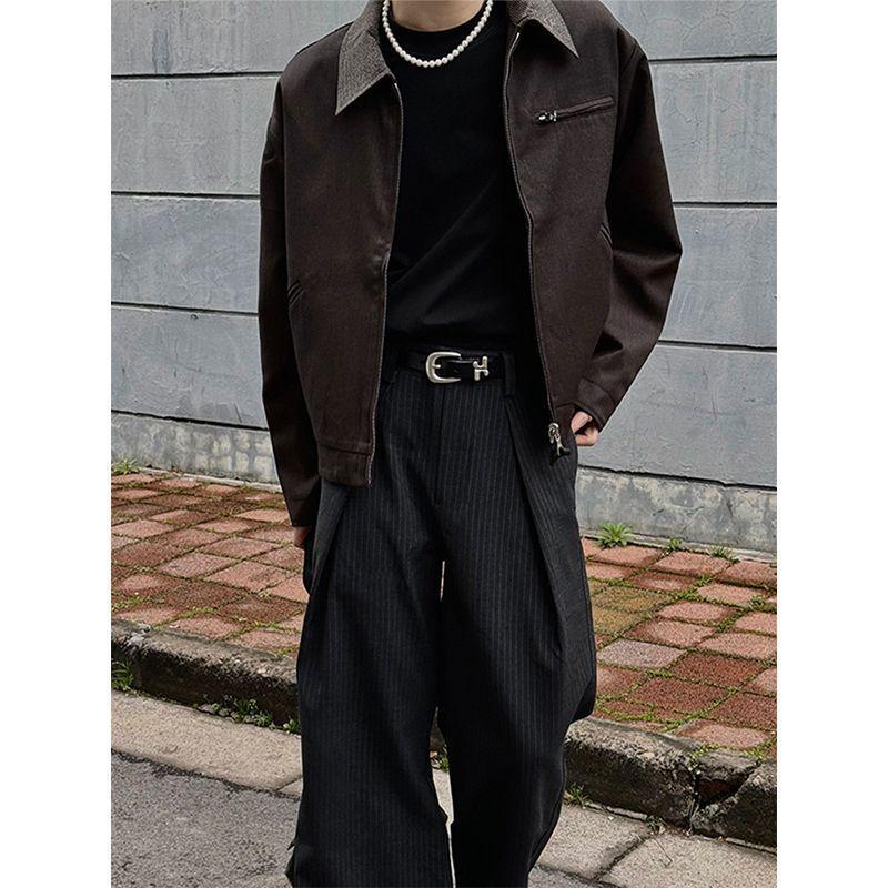 American Retro Two-sided Wear Thousand Bird Grid Jacket Men's High Sense Old Money Style Cleanfit Lapel Blazer