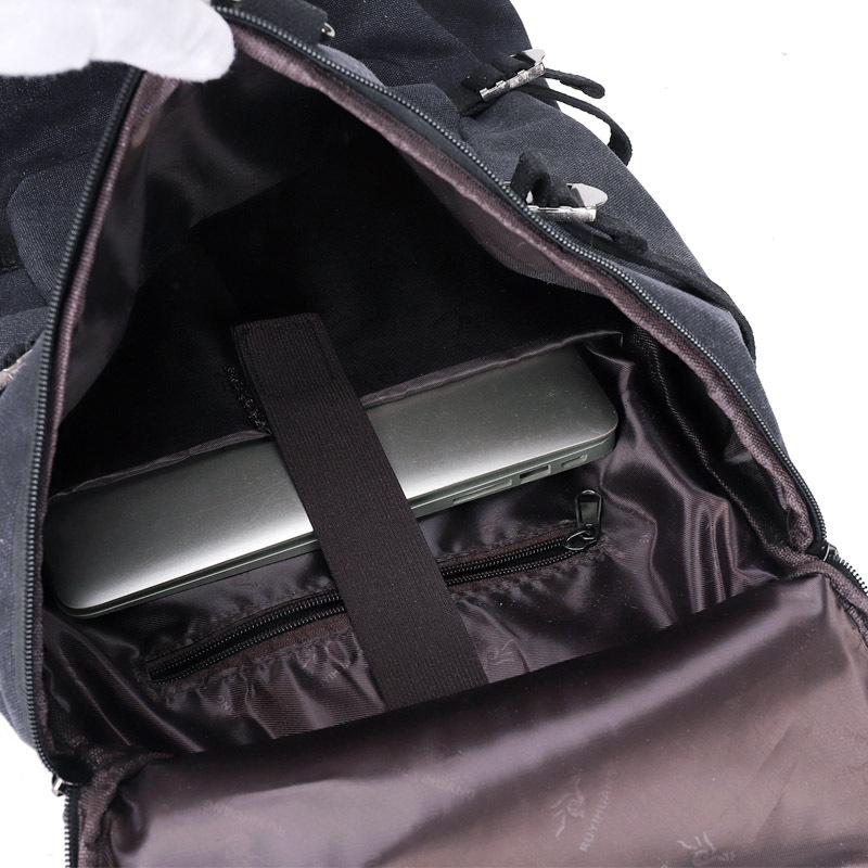 Men's Large Capacity Canvas Travel and Sports Backpack - Trendy Outdoor Bookbag